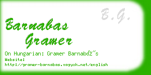 barnabas gramer business card